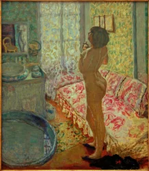 Le Cabinet de toilette au canapé rose