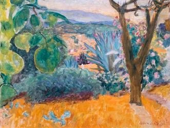 Le Cannet, détail, vers 1930 (huile sur toile)