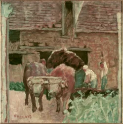 Les deux bœufs et la ferme