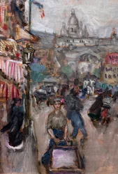 Paysage parisien ou Les Batignolles, detail