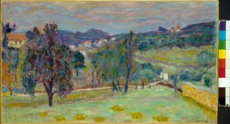 Paysage violet, le soir