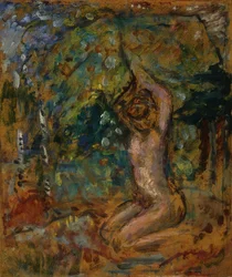 Petit Nu, bras levés, dans un paysage, c.1907