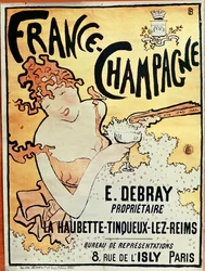 Affiche publicitaire France Champagne, 1891