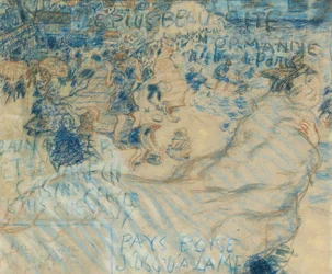 Station balnéaire en Normandie, vers 1897-98 (pastel sur carton)