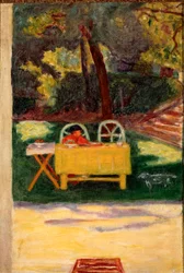 Dégustation dans le jardin (peinture par Pierre Bonnard)