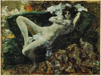 Le nu bleu (huile sur toile)