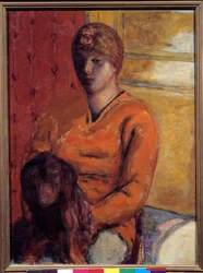 La femme au chien
