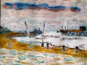 La sortie du port à Trouville en Normandie