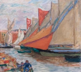 Voiles au sec ou Sailboats at Cannes