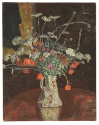 Fleurs sauvages, ombelles et coquelicots, vers 1912 (huile sur toile)