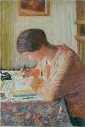 Femme écrivant