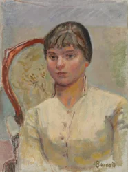 Jeune femme au fauteuil (étude), c.1916