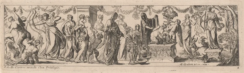 Satyresse avec des Enfants sur un Autel
