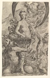 Jupiter, Pluton et Neptune offrant leurs richesses à la Fortune