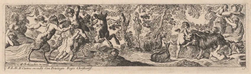 Satyres et Putti Jouant avec des Animaux