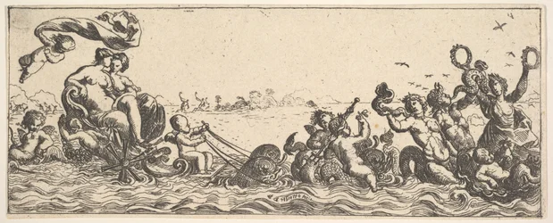 Deux femmes assises dans une coquille, 1615-42