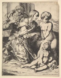 Vierge agenouillée devant le Christ, 1610-42