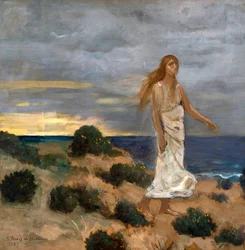 Femme sur la plage, 1887