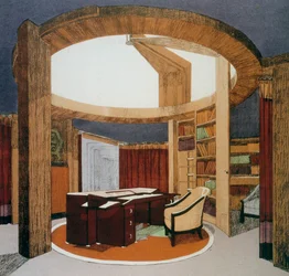 Projet de bureau-bibliothèque pour l