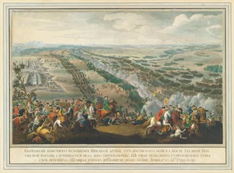 La Bataille de Poltava le 27 juin 1709, après 1724
