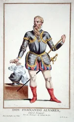 Don Fernando Álvarez (1507-82), tiré du « Recueil des Estampes, représentant les Rangs et les Dignités, suivant le Costume de toutes les Nations existantes », publié en 1780