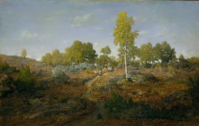 Un chemin parmi les rochers, probablement 1861
