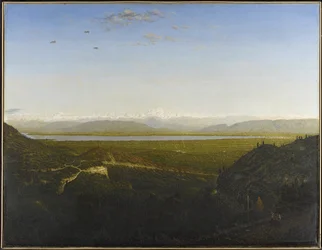 Vue du Mont Blanc, vue de La Faucille, vers 1865