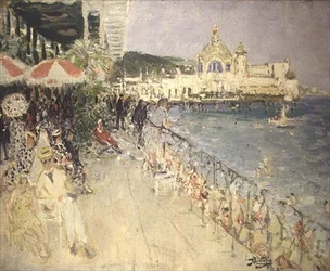 Devant le casino sur la jetée, Nice, vers 1937
