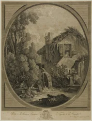 Paysage avec moulin à vent