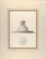 Projet pour une fontaine pour la Place Louis XV, vers 1806
