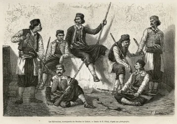 Les Krivošijani, montagnards des Bouches de Cattaro (ou Kotor, baie sur la côte occidentale du Monténégro), prennent les armes pour résister à l
