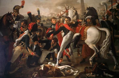 Napoléon blessé devant Ratisbonne