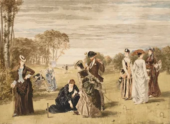 Le jeu de croquet, 1874