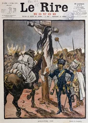 La liberté des peuples crucifiée (Golgotha 1918) - par Jeanniot, dans Le Lire Rouge du 30/03/1918
