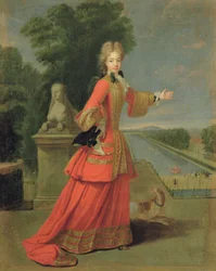 Marie-Adélaïde de Savoie (1685-1712) en tenue de chasse, vers 1704