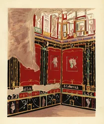 Exèdre dans la maison des Vettii, Pompéi