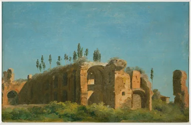 A la Villa Farnese: les ruines …