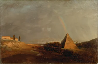 Pyramide et arc-en-ciel
