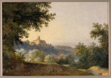 Vue à Nemi - View of Nemi ...