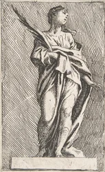 Figure féminine debout, vers 1739-40