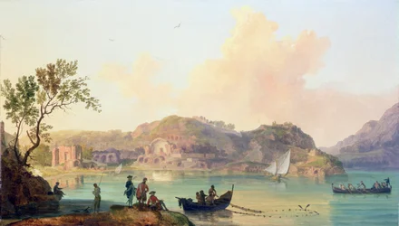Baiae avec les temples de Vénus et Diane depuis la forteresse de Don Pedro de Tolède