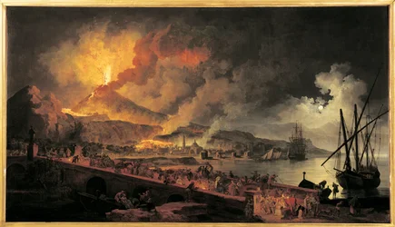 France, Nantes, Éruption du Vésuve depuis Portici