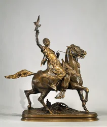 Fauconnier arabe à cheval, c.1880