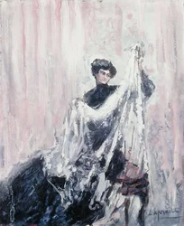 Femme en noir, v. 1900