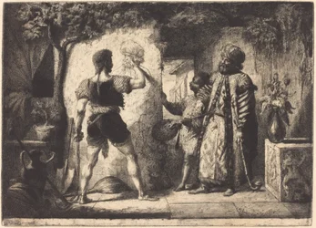 Artiste dessinant un homme en costume turc