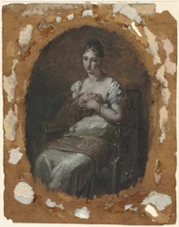 Jeune femme assise