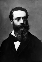 Francis Tattegrain (1852-1915), peintre français photographié par Pierre Petit entre 1880 et 1890, extrait de la collection Félix Potin, 500 célébrités contemporaines, Peinture France