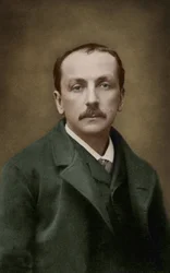 Portrait du compositeur français Edmond Audran (1840/1842-1901) Photographie de Pierre Petit. Vers 1886