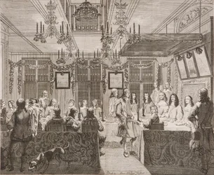 Le roi Charles II dînant avec Lucy Walter