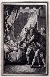 La Mandragore - dans « Contes et nouvelles en vers » par Jean de La Fontaine. 1776. Illustration de P.P. Choffard